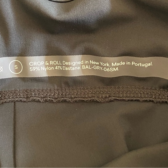 Aday Leggings Womens Small S Gray Crop Roll Stretch Pull On Adjustable Waist - Picture 8 of 9